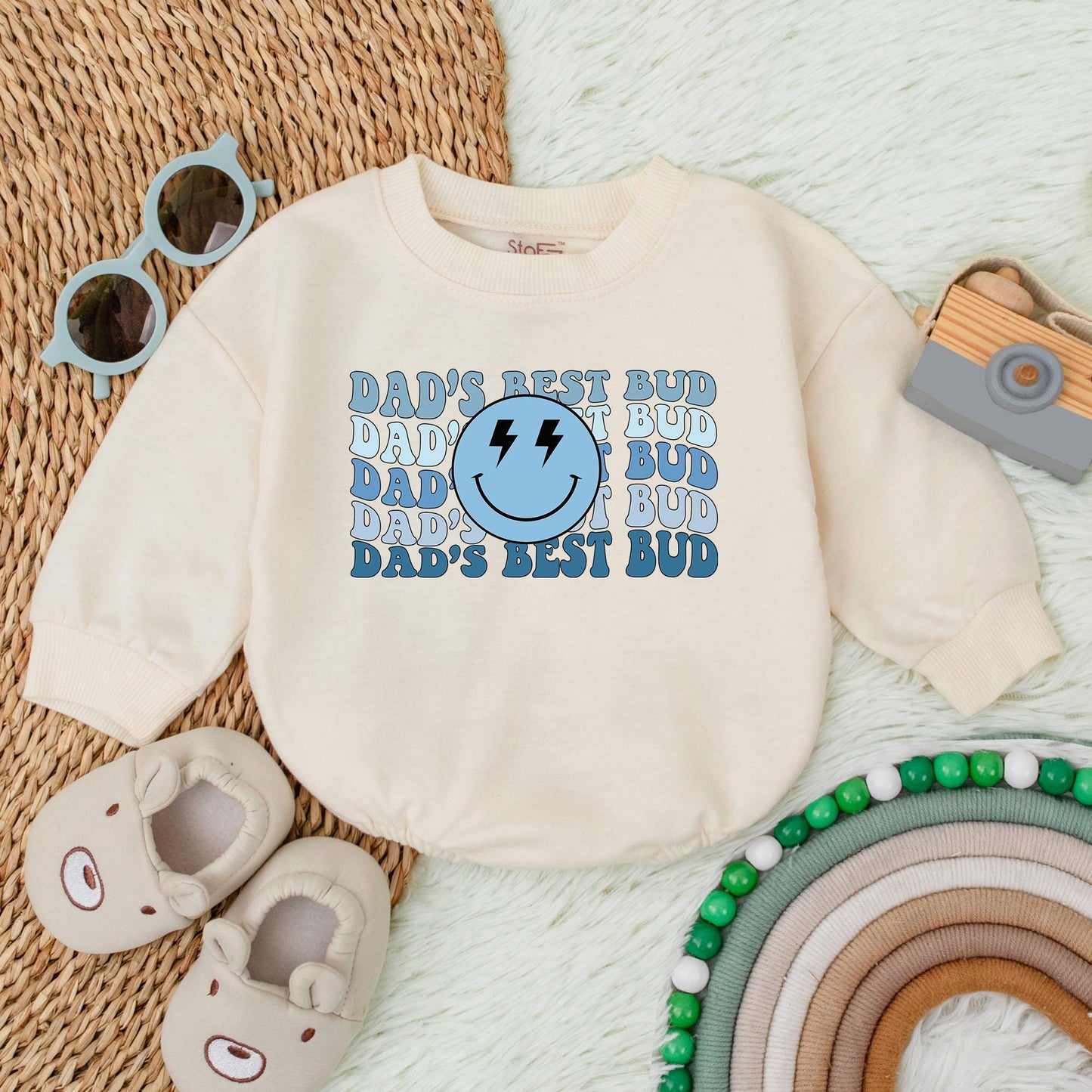 Dad's Best Bud Golfing Bubble Romper for Newborn Baby Boy or Girl - Adorable Father Son Golf Outing Bodysuit - Perfect Baby Shower & Father's Day Gift
