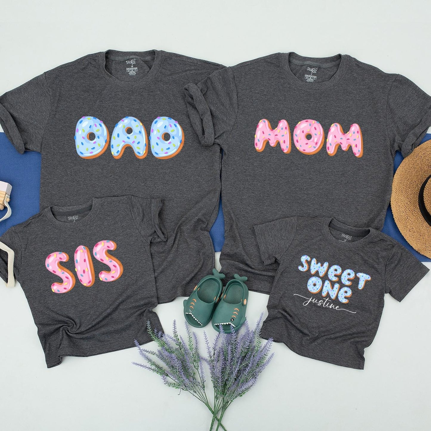 Donut Birthday Shirts Sweet One Family Matching Outfits First Birthday Celebration Kids Donut Party Clothing