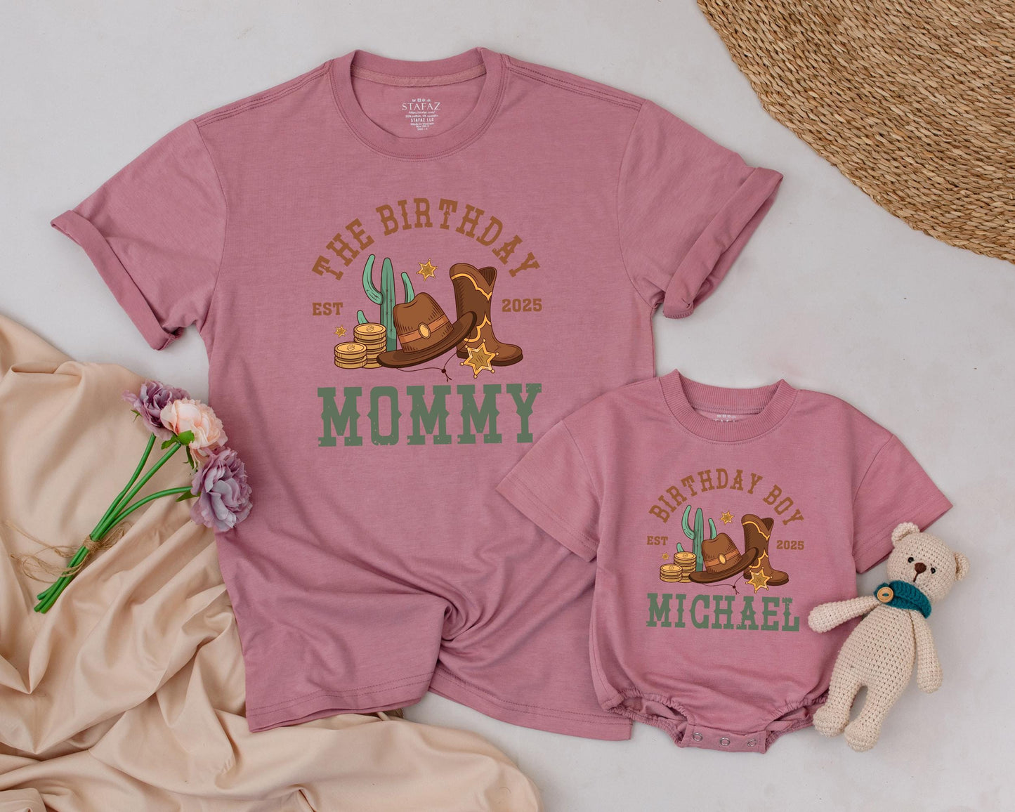 My First Rodeo Birthday Matching Family Shirts, Wild West 1st Birthday Outfit, Cowboy Cowgirl Western Farm Theme Party, Matching Group Outfits 136