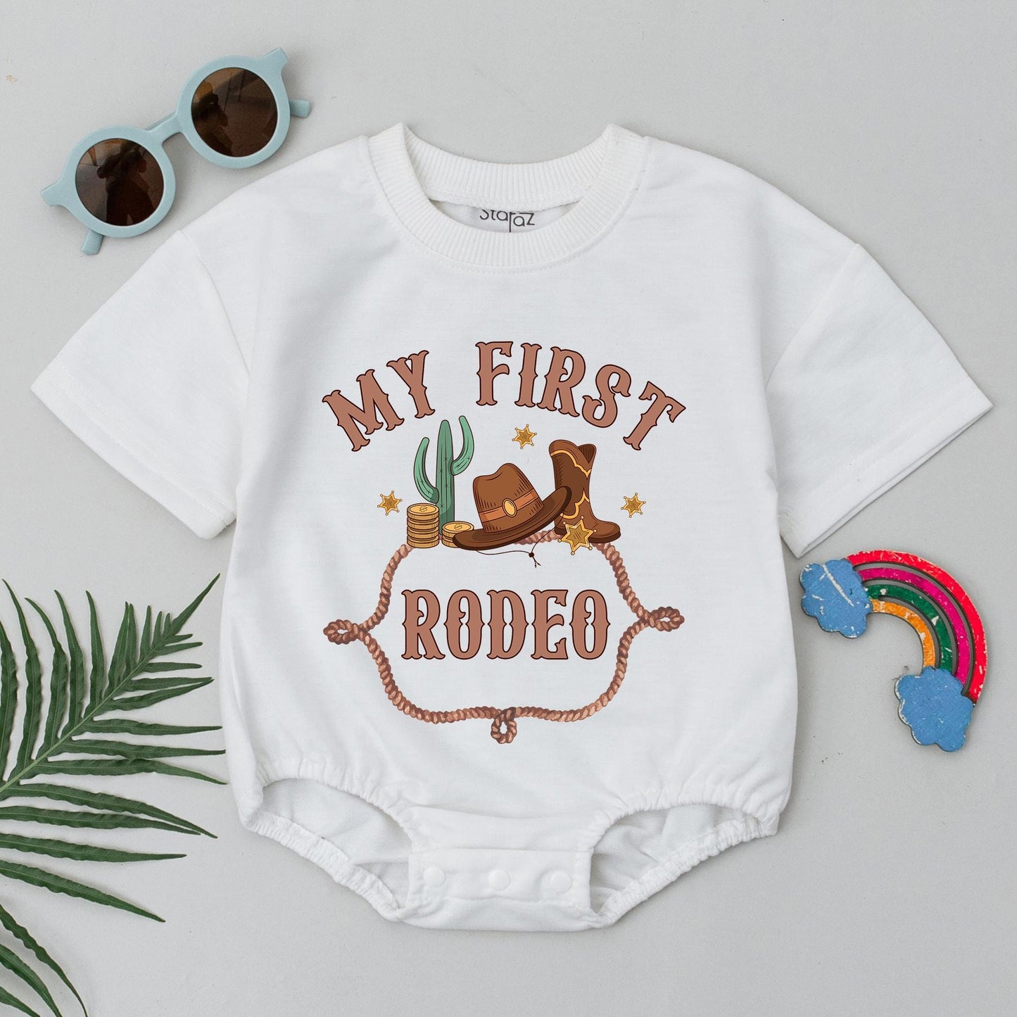 My 1st Rodeo Birthday Family T-Shirt Set Western Baby Boy First Rodeo Outfit Matching Mom, Dad, & Baby Girl