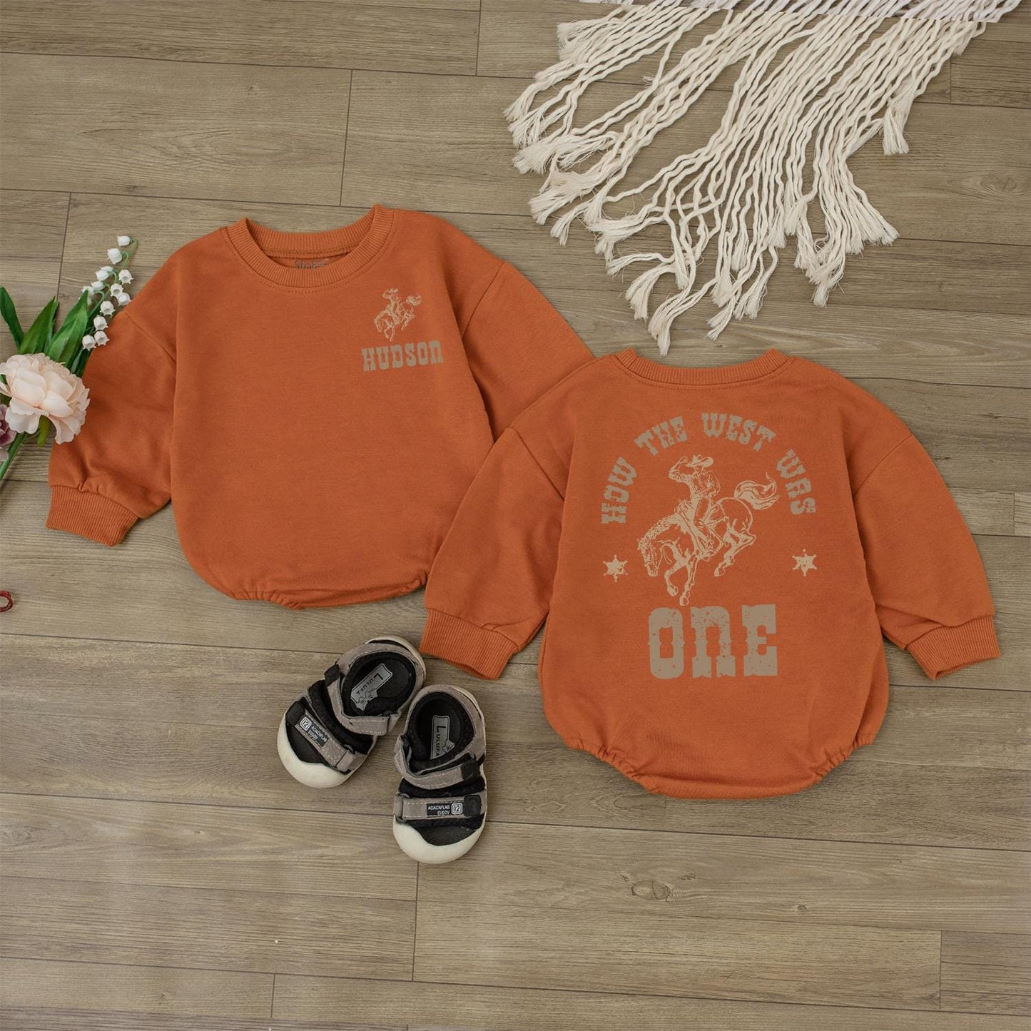 How the West Was One Cowboy Baby Bodysuit Personalized My First Rodeo Outfit 1st Birthday Western Kid Shirt Cotton Comfortable