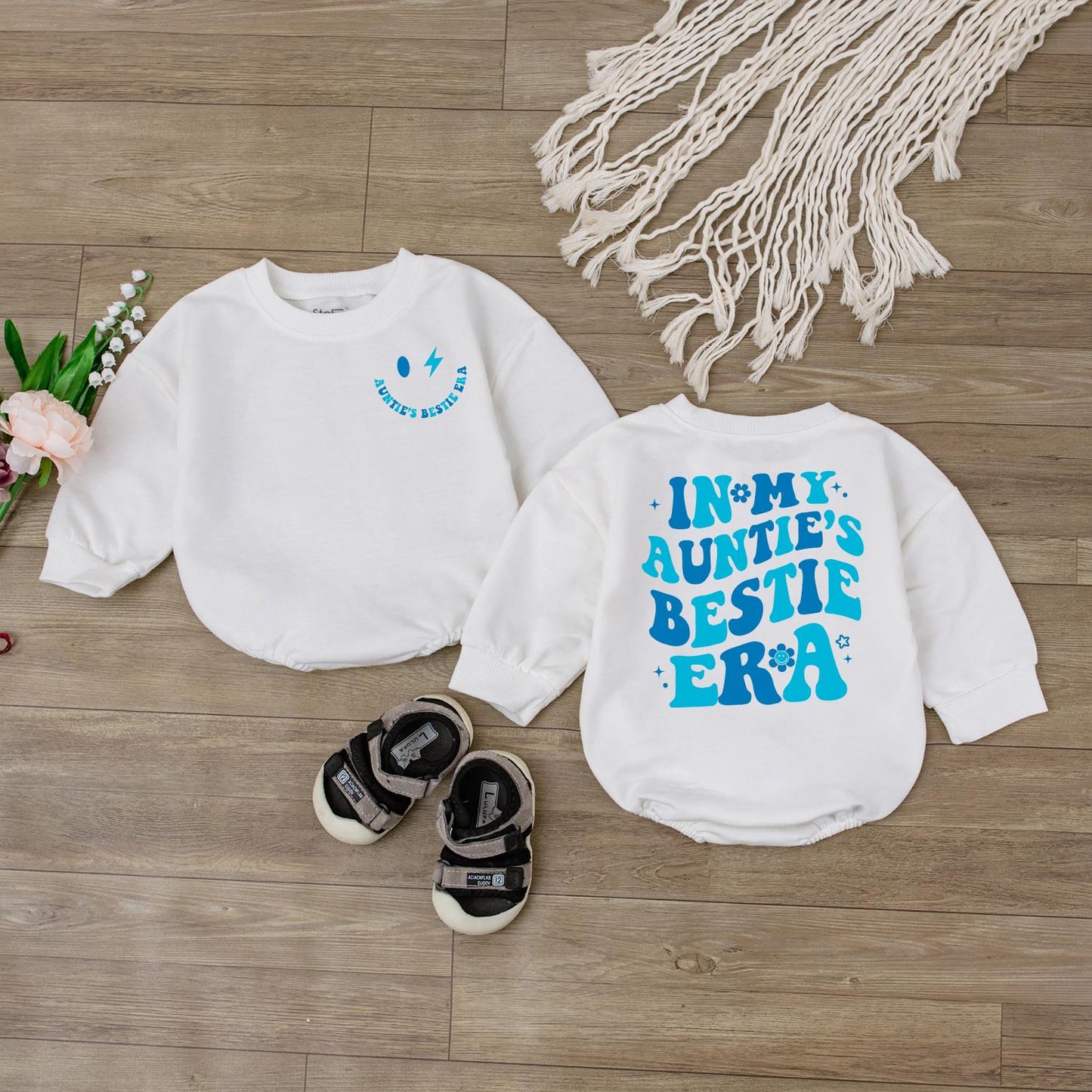 My Auntie's Bestie Era Baby Romper Newborn Bodysuit Gift for Boy Mom Outfit Baby Shower Gift Going Home