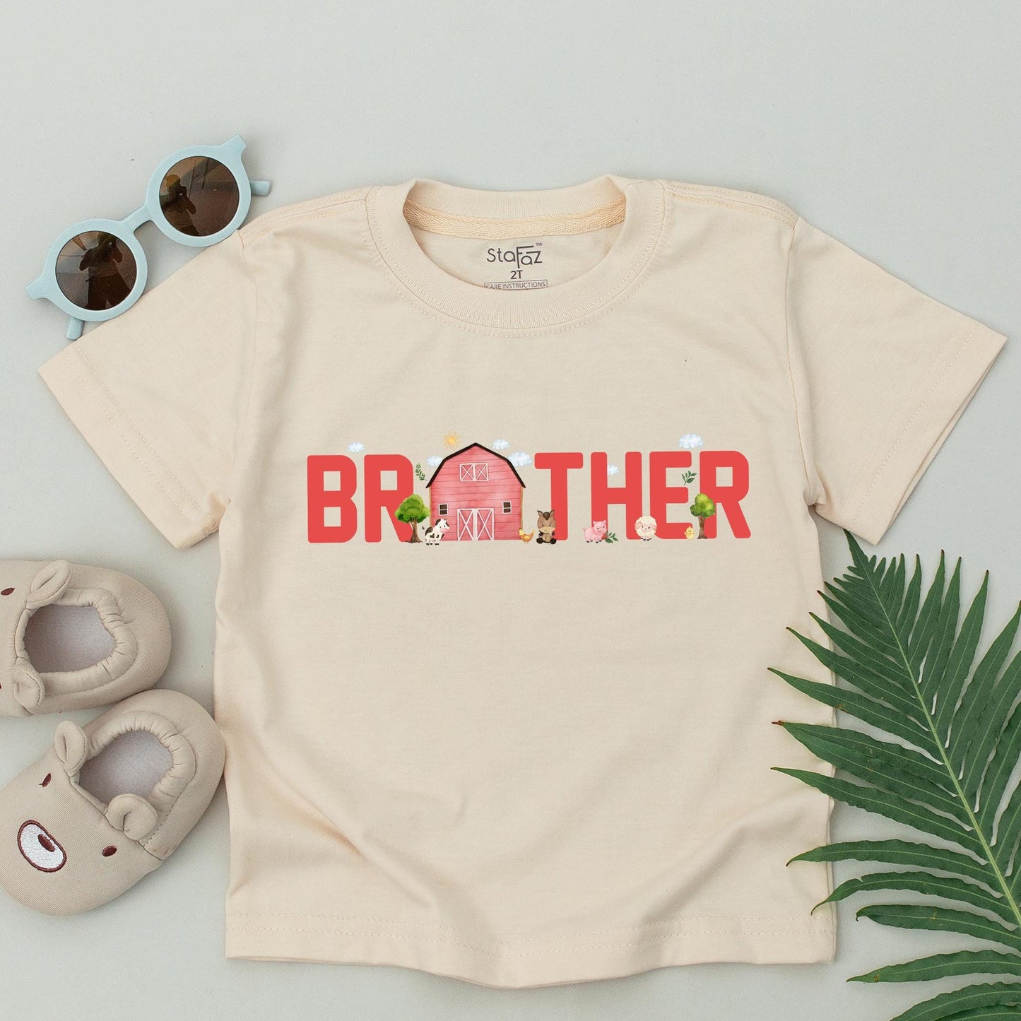 Farm Birthday Family T-Shirt: Personalized Barnyard 1st Birthday Tee, Cow Theme Boy & Girl Shirts, Boho Farm Animals