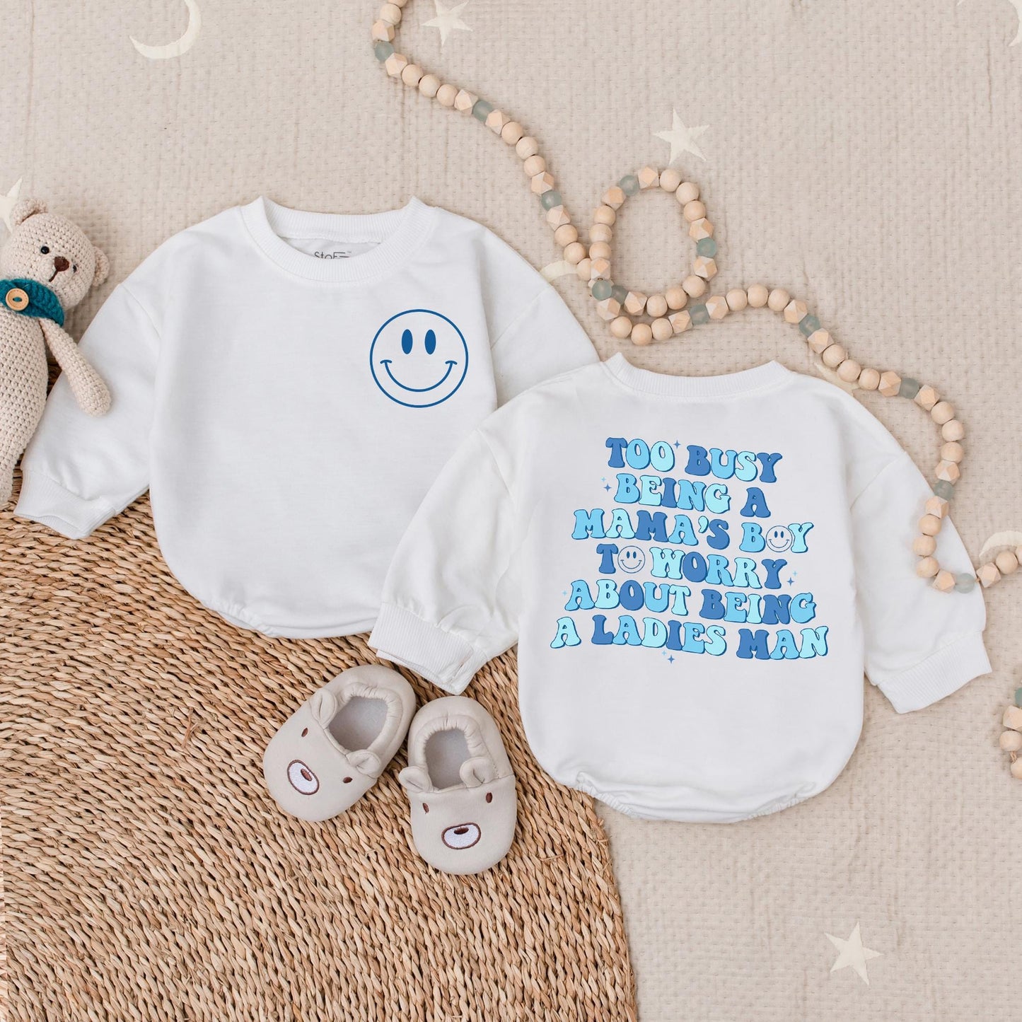 Mama's Boy Baby Romper Sweet Mom's Boy Outfit Baby Shower Gift for Son Pregnancy Announcement Baby Boy Clothes Comfortable Cotton