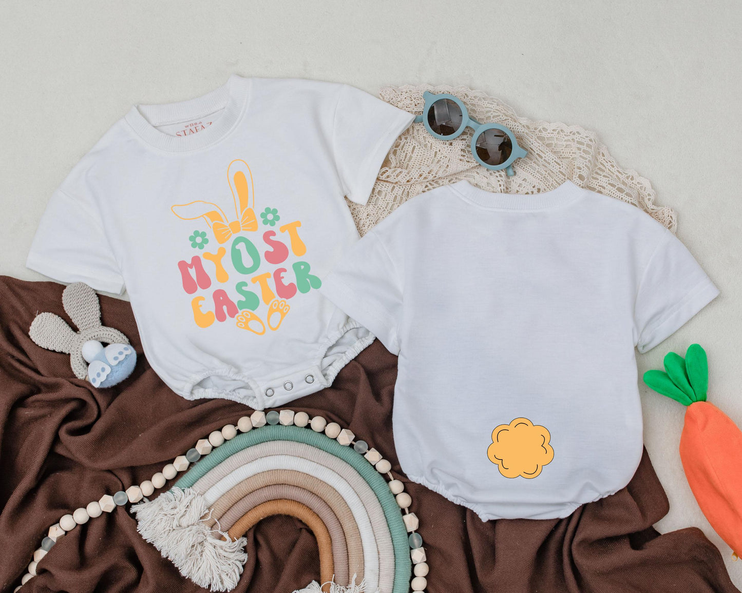 My First Easter Bunny Romper Baby Boy Girl Outfit, Cute Easter Day Clothes, Baby Shower Gift, Personalized Bunny Bodysuit