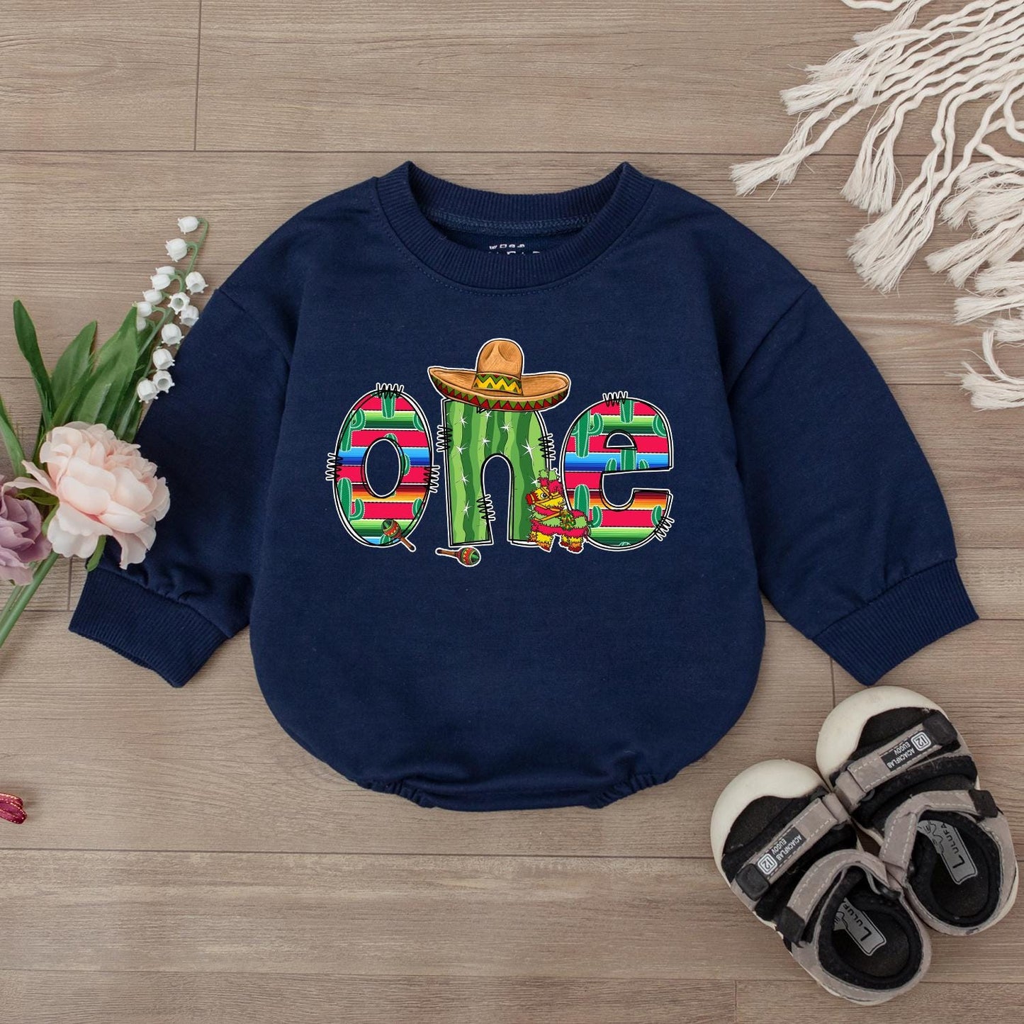 Fiesta 1st Birthday Baby Romper | Uno Fiesta Outfit for Toddler Girl | Cinco de Mayo Party Shirt | Baby Shower Gift