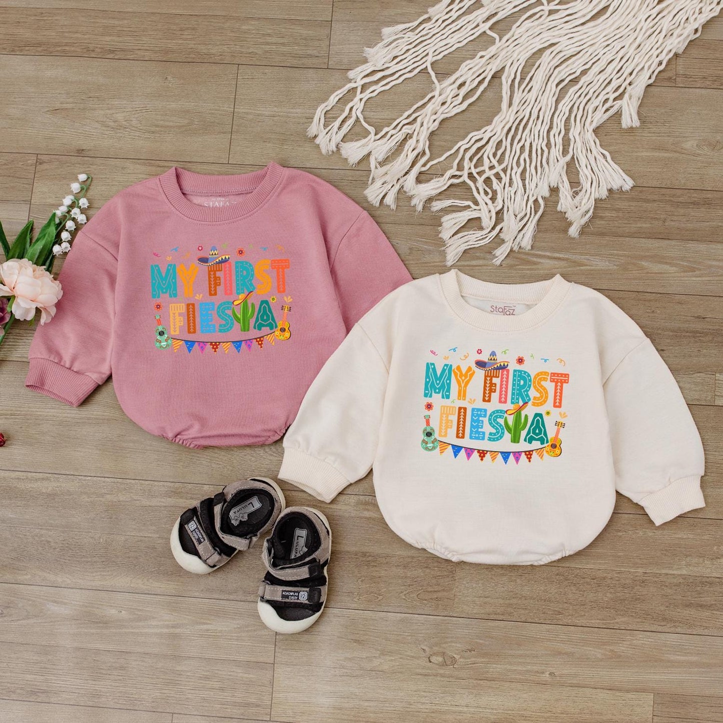 My First Fiesta Birthday Romper Baby Girl Outfit, Uno Cinco de Mayo Party Clothes, Custom Toddler Birthday Shirt, Mexican Fiesta Gift