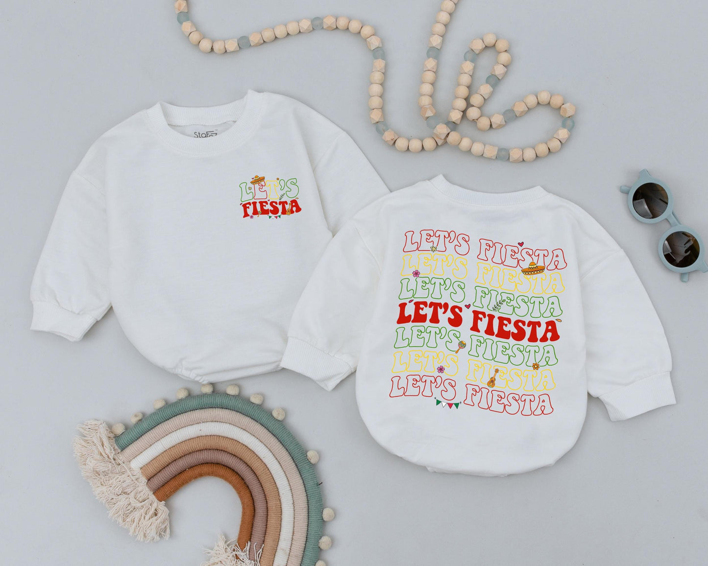 Let's Fiesta Baby Romper 1st Birthday Outfit Cinco De Mayo Bodysuit Adorable Taco Tuesday Gift