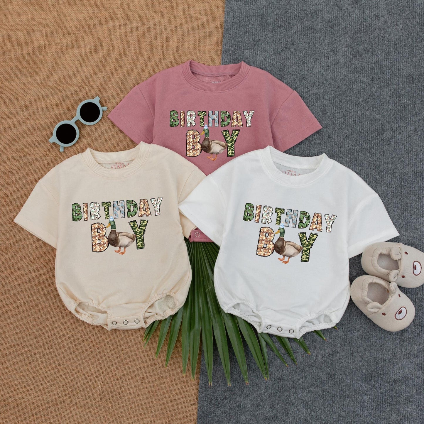 Personalized Lucky Duck Baby Romper Cute Mallard Duck Baby Clothes First Birthday Outfit What The Duck Baby Gift
