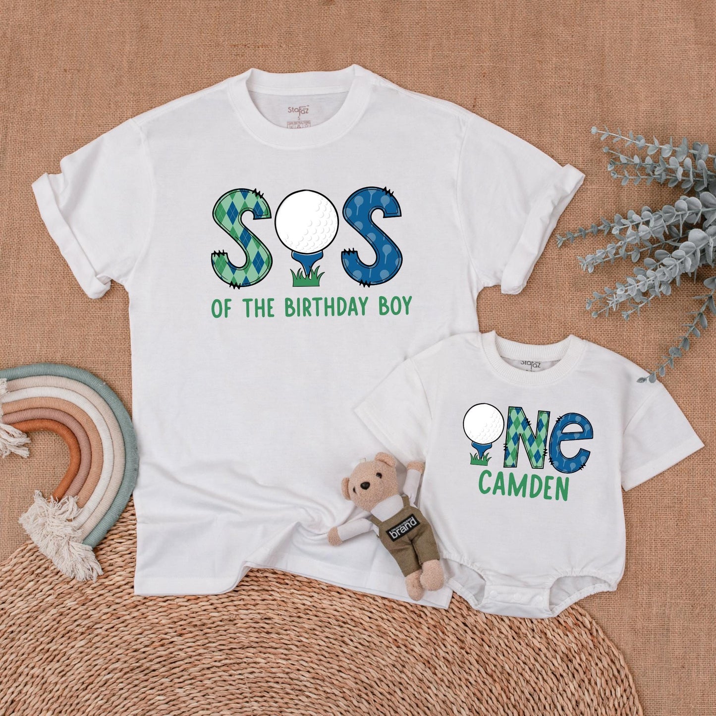 Golf Hole in One First Birthday Family Matching Shirt for Boys Mom and Me Outfits