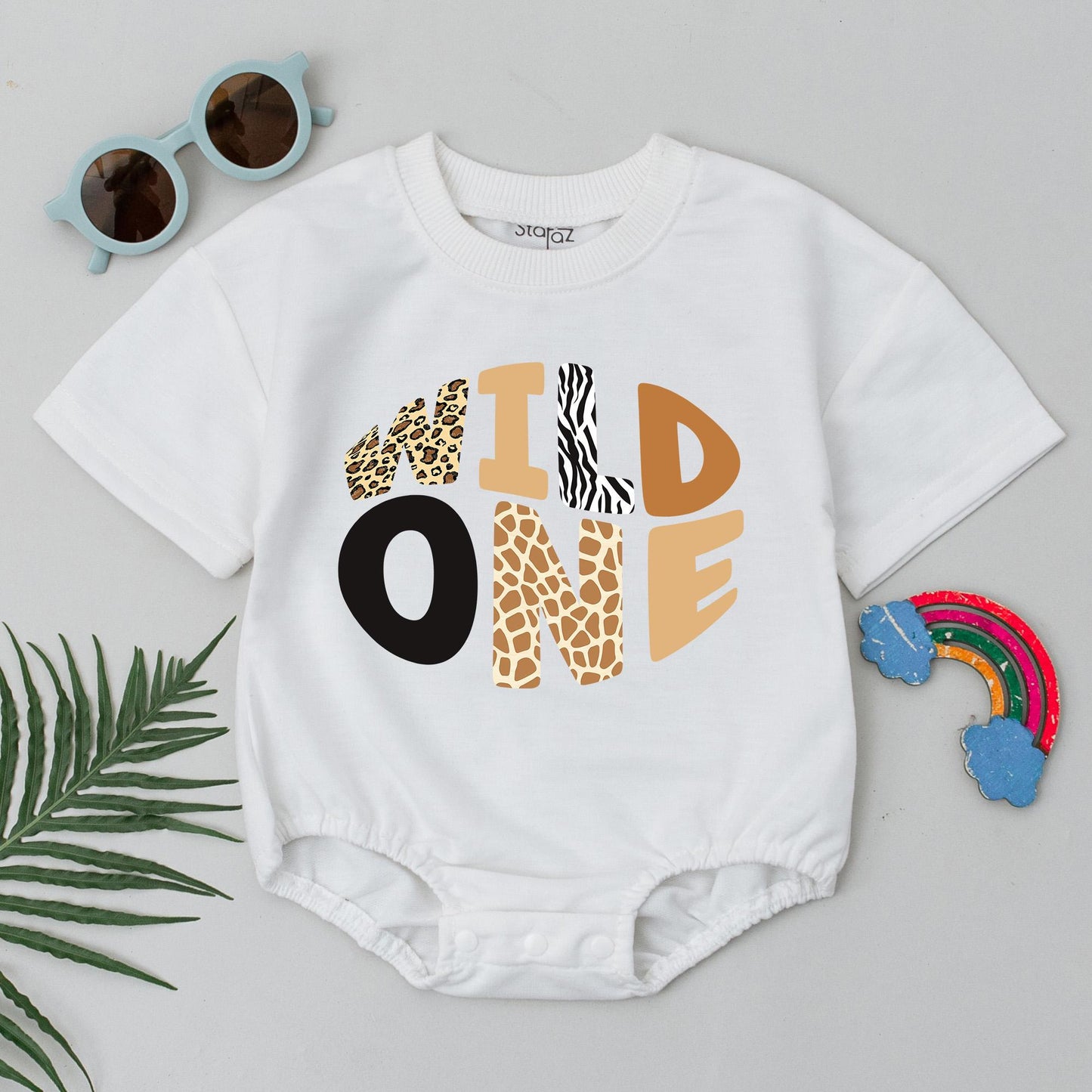 Personalized Wild Safari Family Matching T-Shirts and Romper for a Wild One Birthday Celebration Vacation Outfits