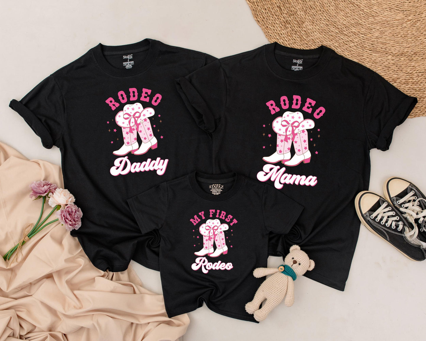My First Rodeo Family Matching Shirts, 1st Birthday Cowgirl Party Outfit, Western Farm Theme, Baby T-shirt, Matching Siblings Clothes Cute (138 chars)