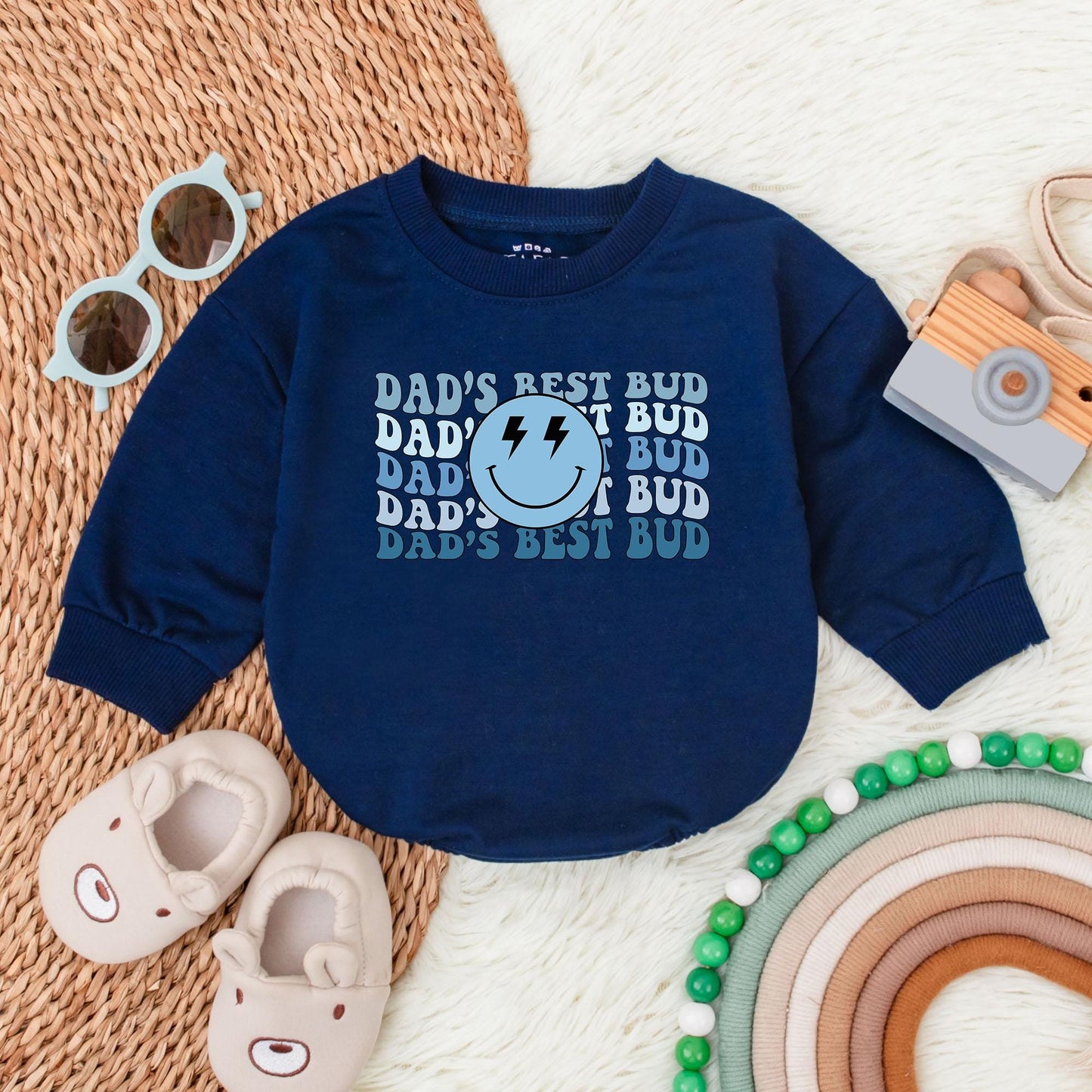 Dad's Best Bud Golfing Bubble Romper for Newborn Baby Boy or Girl - Adorable Father Son Golf Outing Bodysuit - Perfect Baby Shower & Father's Day Gift