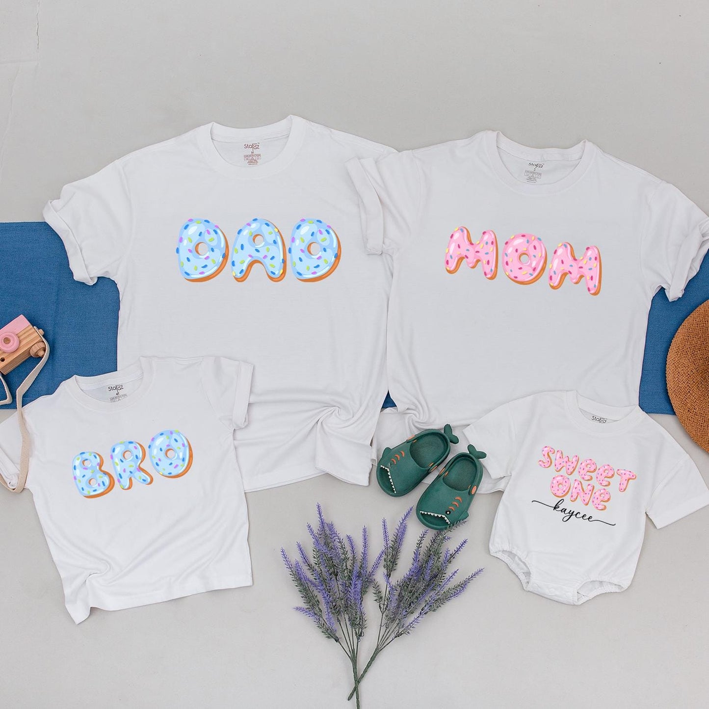 Donut Birthday Shirts Sweet One Family Matching Outfits First Birthday Celebration Kids Donut Party Clothing