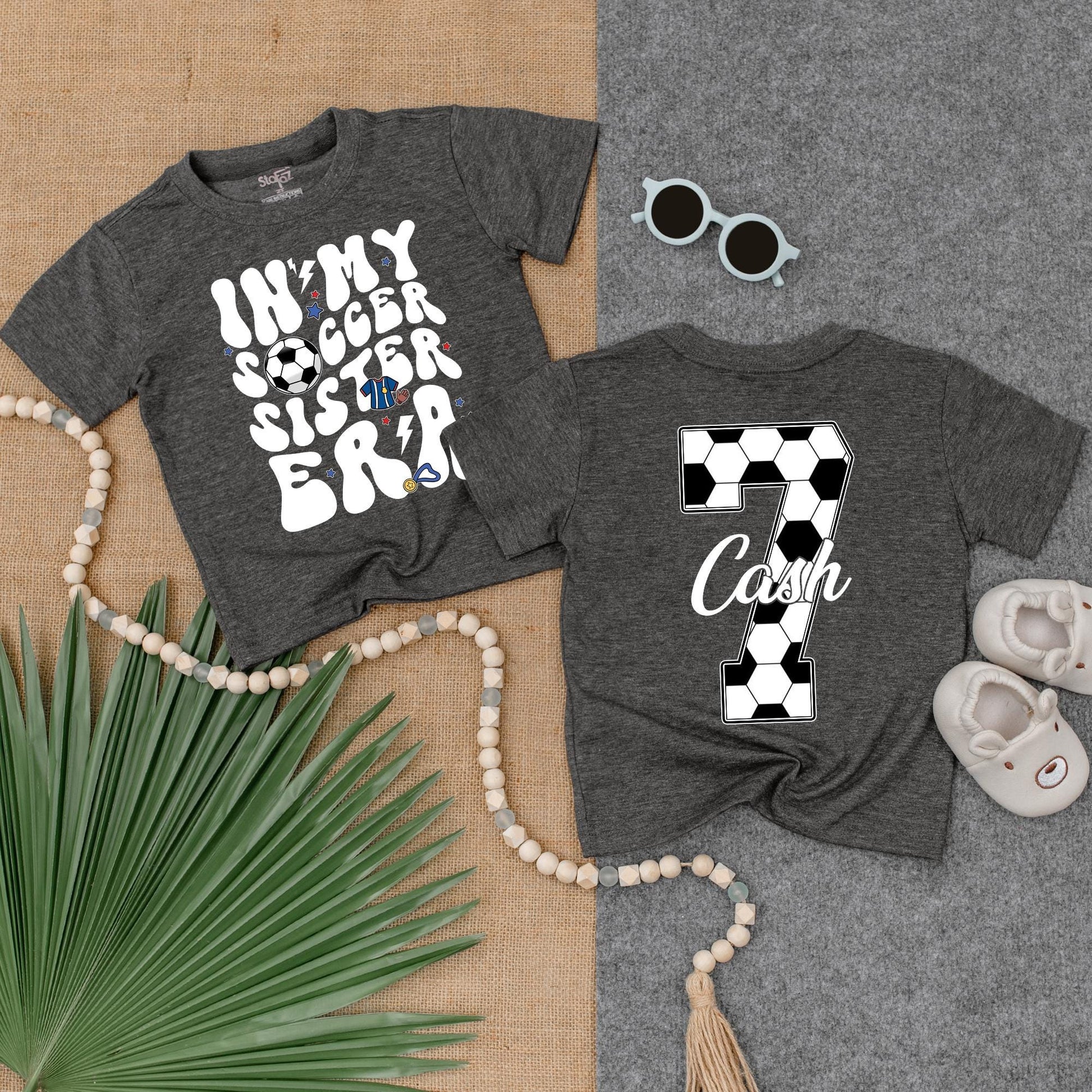 Custom 'In My Soccer Sister Era' Toddler T-Shirt for Game Day Baby Girl Outfit Comfortable Kid Clothes Unique Soccer Lover Gift