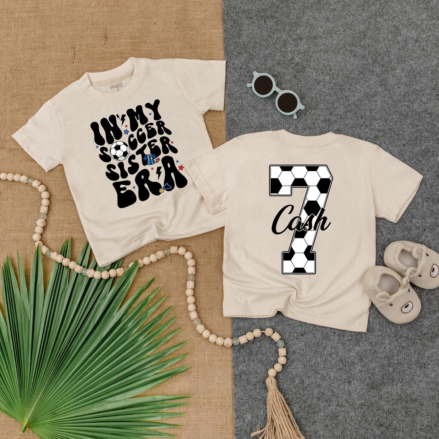 Custom 'In My Soccer Sister Era' Toddler T-Shirt for Game Day Baby Girl Outfit Comfortable Kid Clothes Unique Soccer Lover Gift