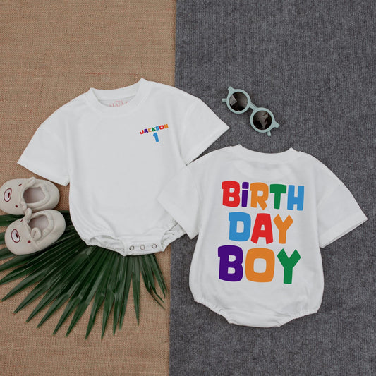 1st Birthday Boy Romper Honey Bee Outfit Short Sleeve Baby Bubble Romper Gift for Boys First Bee Day Summer Clothes