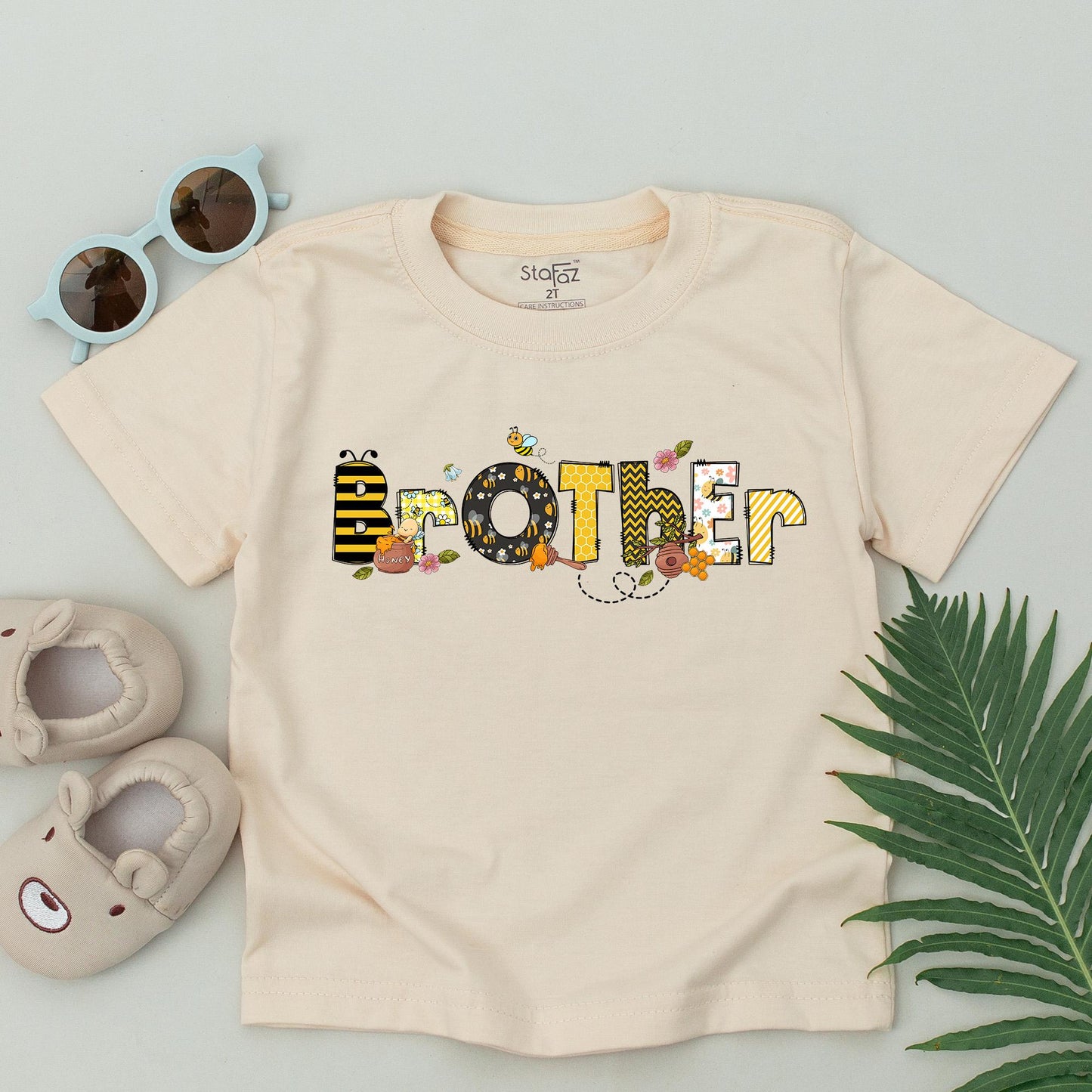 Personalized Bees Family First Birthday T-Shirt Romper Cute Bee Theme Mommy and Me Matching Outfit Baby Shower Gift Cotton