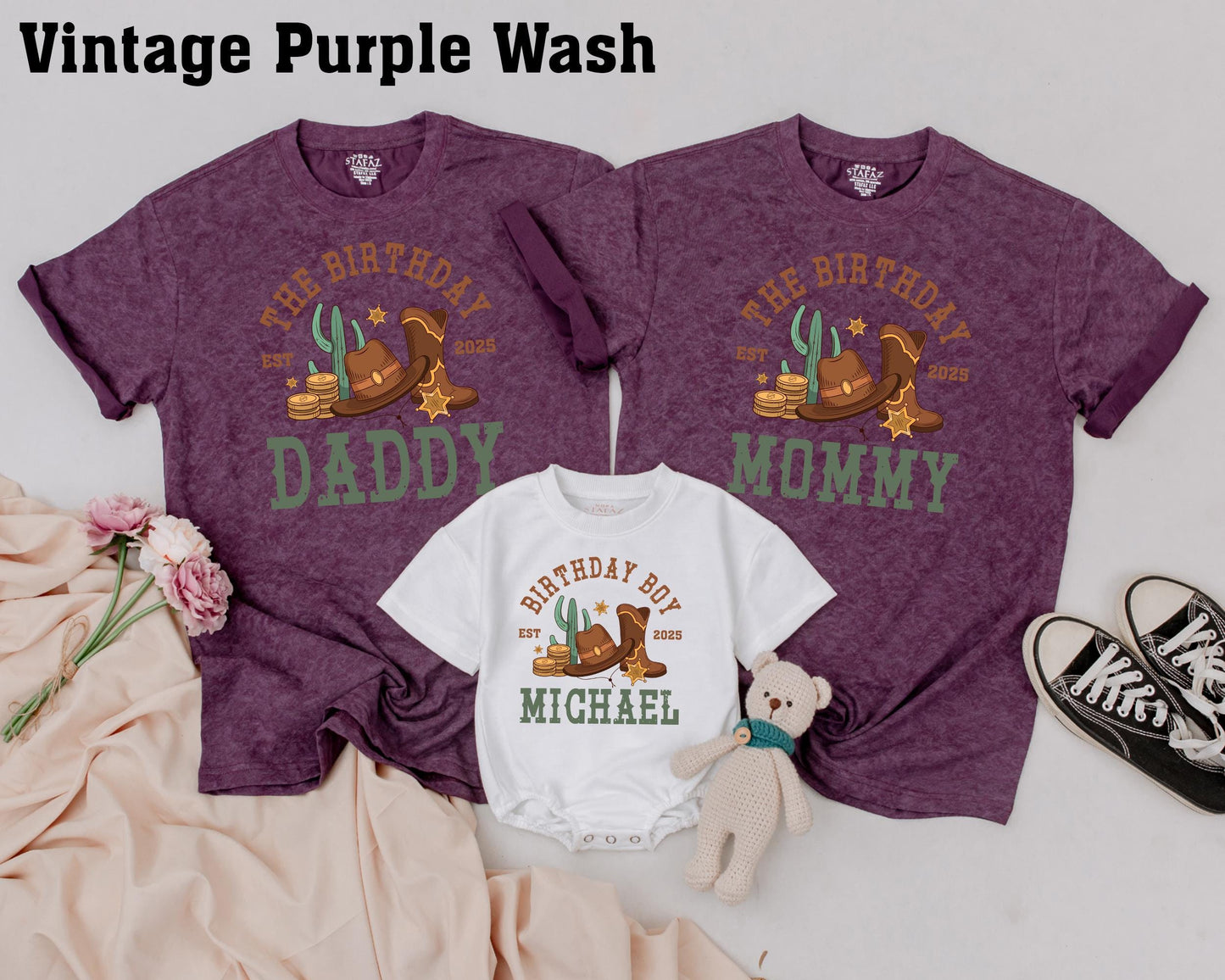 My First Rodeo Birthday Matching Family Shirts, Wild West 1st Birthday Outfit, Cowboy Cowgirl Western Farm Theme Party, Matching Group Outfits 136