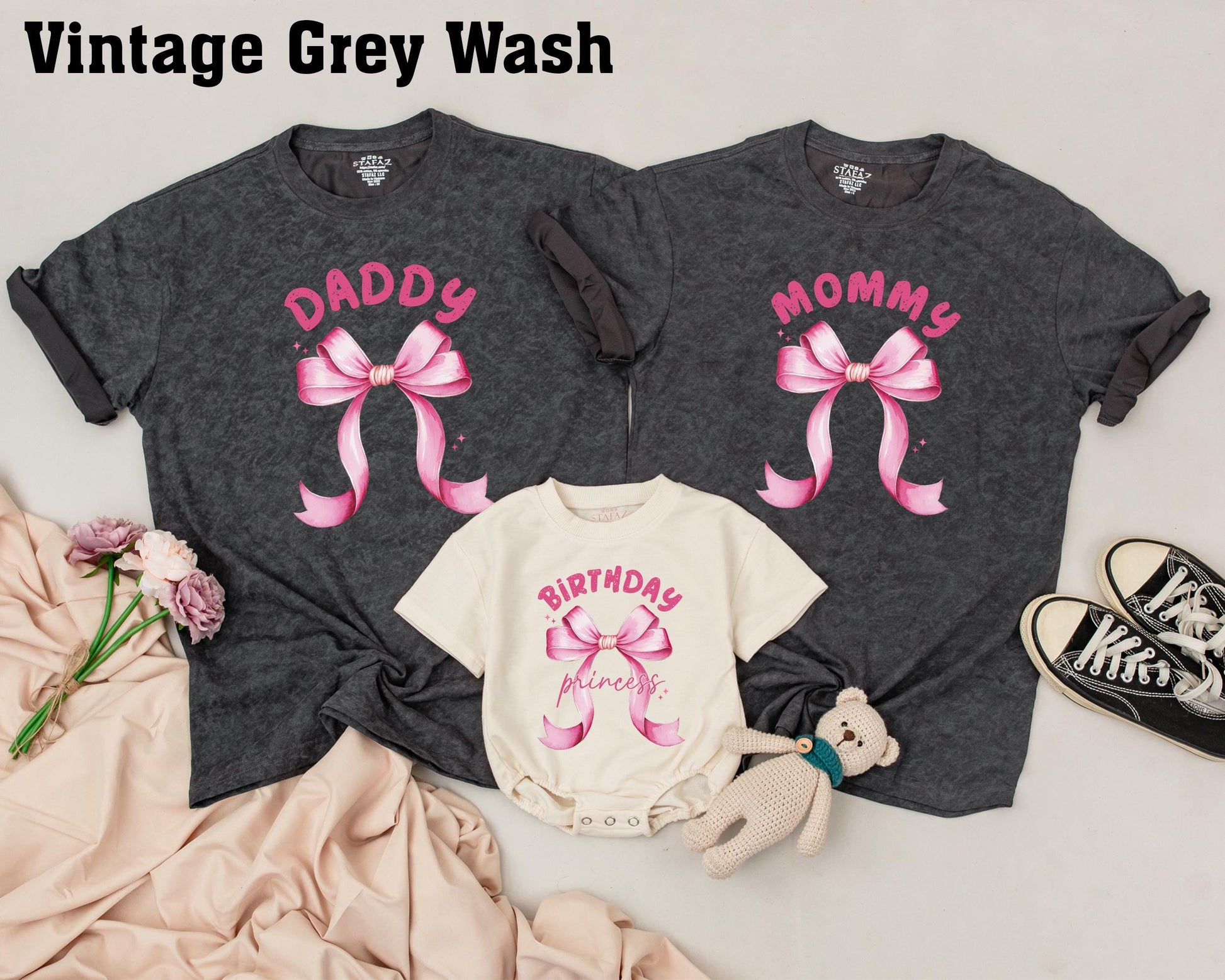 Pink Bow First Birthday Shirt Adorable Little Girl Outfit Matching Family Celebration Tee Perfect One Year Old Gift