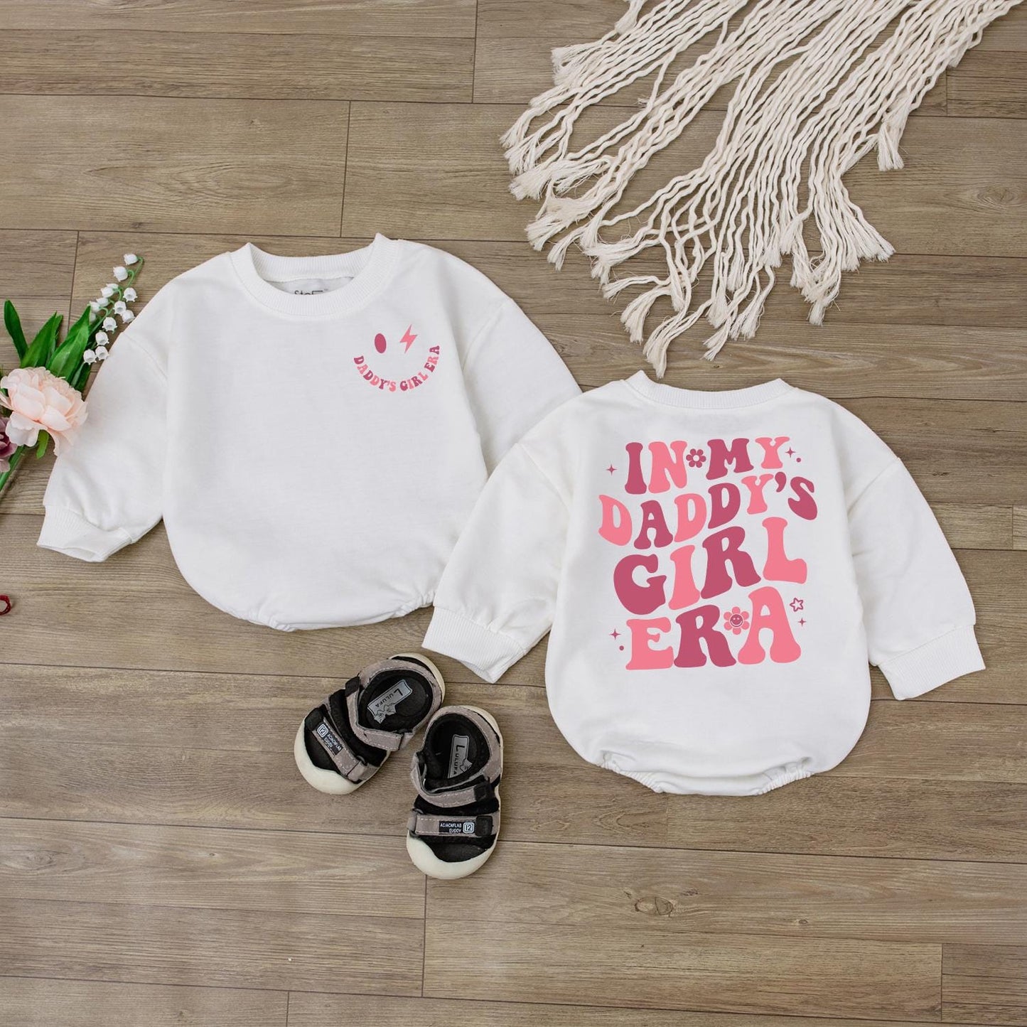 In My Daddy's Girl Era Baby Romper Newborn Bodysuit Sweet Daddy Daughter Gift for Baby Shower or Pregnancy Announcement Outfit