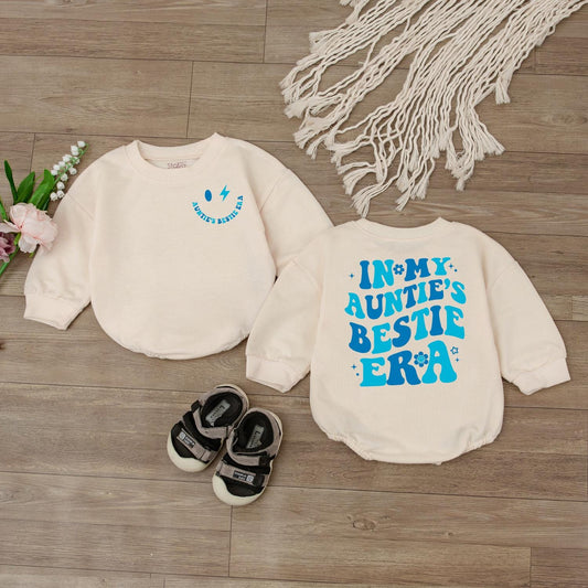 My Auntie's Bestie Era Baby Romper Newborn Bodysuit Gift for Boy Mom Outfit Baby Shower Gift Going Home