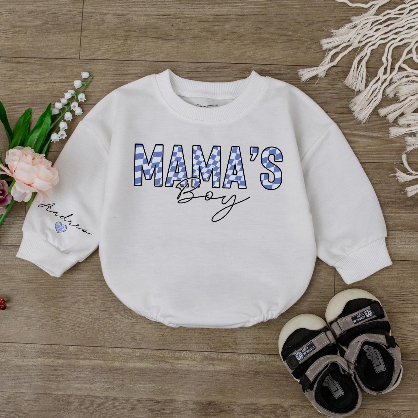 Mama's Boy Bubble Romper Long Sleeve, Mama's Boy Shirt, Baby Boy Outfit, Gift For Baby Boy, Baby Boy Clothes,Mothers Day,Coming Home Outfit
