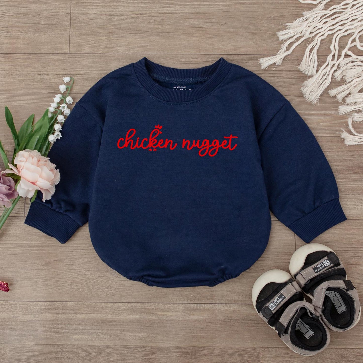 Adorable Chicken Nugget Baby Romper Cute Infant Bodysuit Unisex Newborn Coming Home Outfit Perfect Baby Shower Gift for Boys and Girls