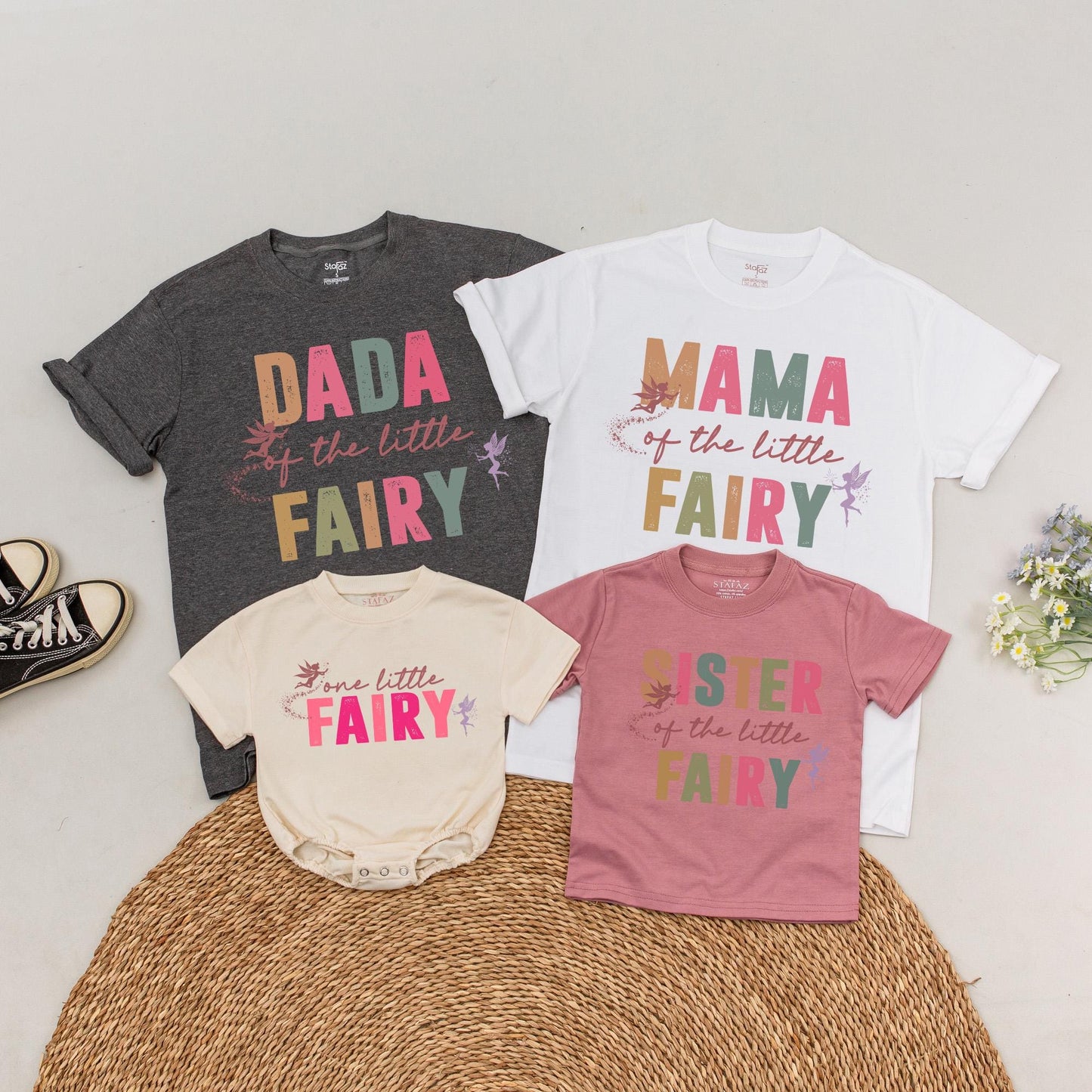 Personalized Little Fairy First Birthday T-Shirt Magical Garden Theme Girl's Special Day Outfit Cotton Soft Celebration Tee