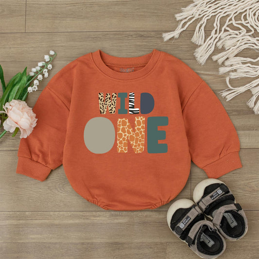 Safari Animal Baby Romper: Wild One Giraffe & Lion Birthday Bodysuit, Cute Baby Shower Gift, Girl's Birthday Outfit, Zoo Party