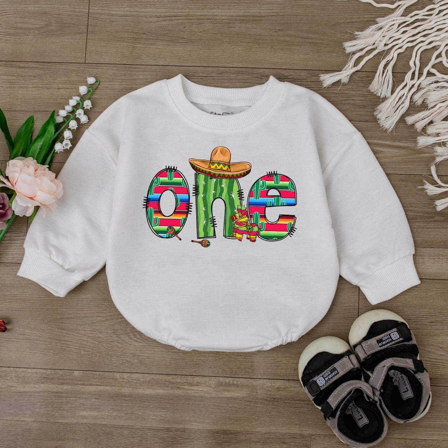 Fiesta 1st Birthday Baby Romper | Uno Fiesta Outfit for Toddler Girl | Cinco de Mayo Party Shirt | Baby Shower Gift