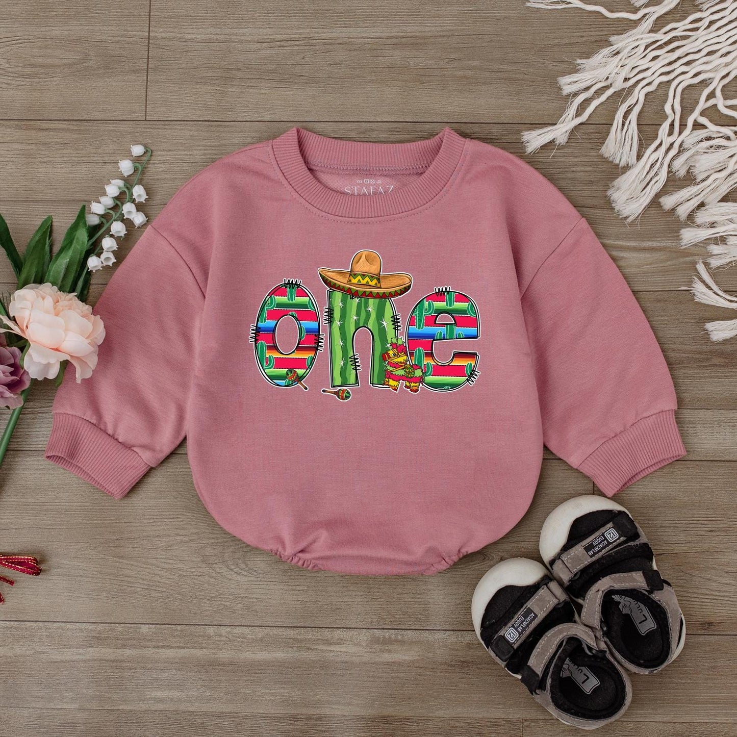 Fiesta 1st Birthday Baby Romper | Uno Fiesta Outfit for Toddler Girl | Cinco de Mayo Party Shirt | Baby Shower Gift