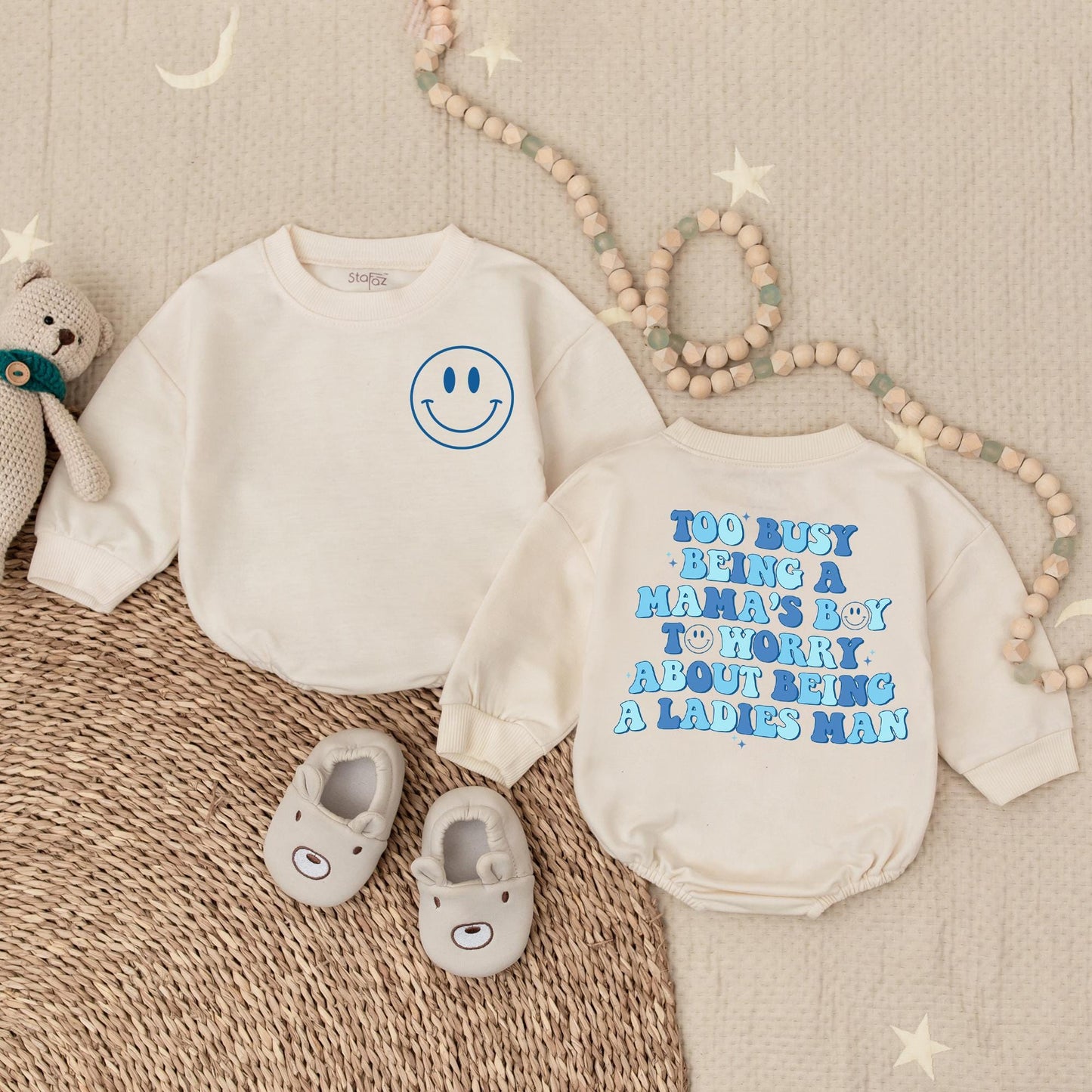 Mama's Boy Baby Romper Sweet Mom's Boy Outfit Baby Shower Gift for Son Pregnancy Announcement Baby Boy Clothes Comfortable Cotton