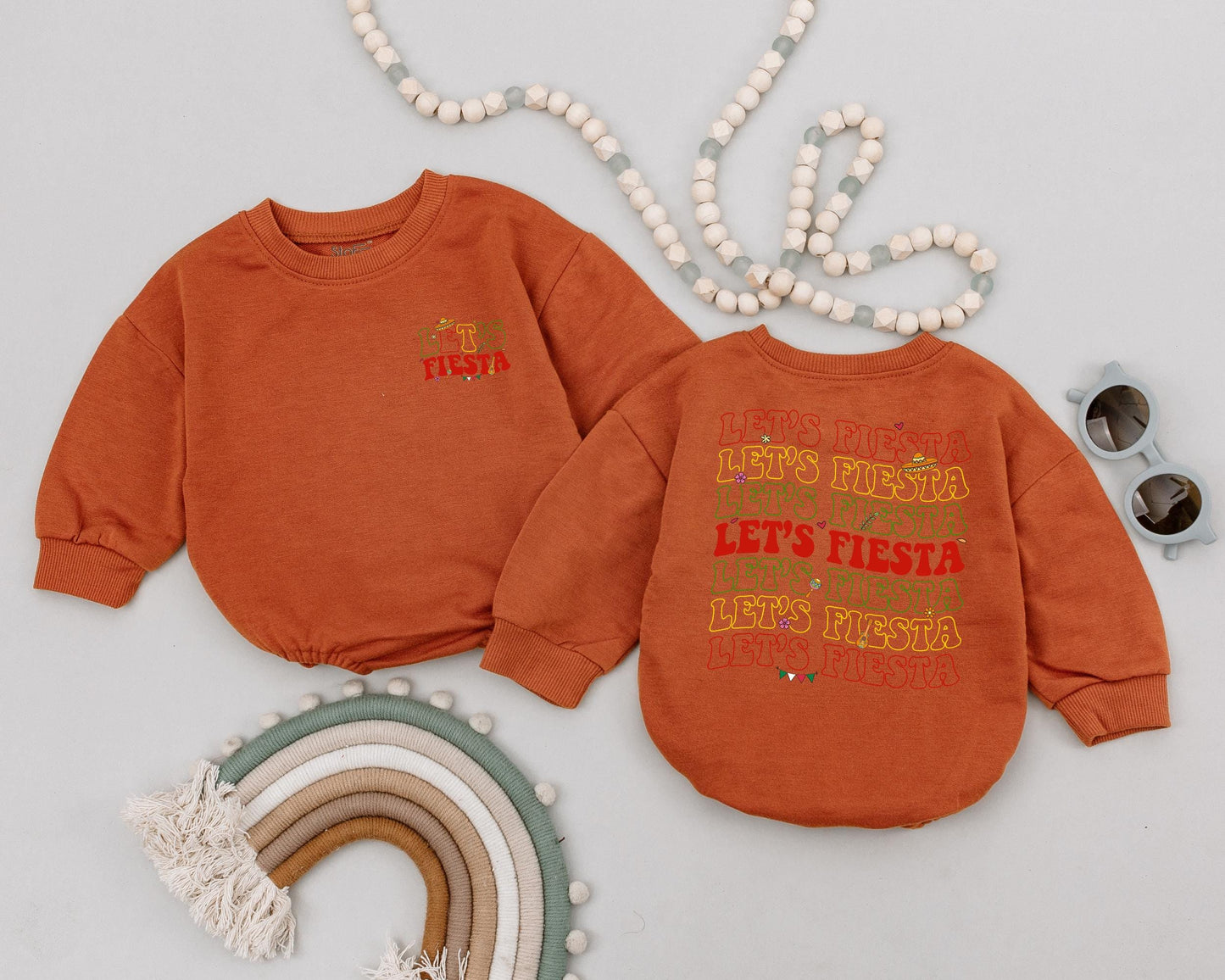 Let's Fiesta Baby Romper 1st Birthday Outfit Cinco De Mayo Bodysuit Adorable Taco Tuesday Gift
