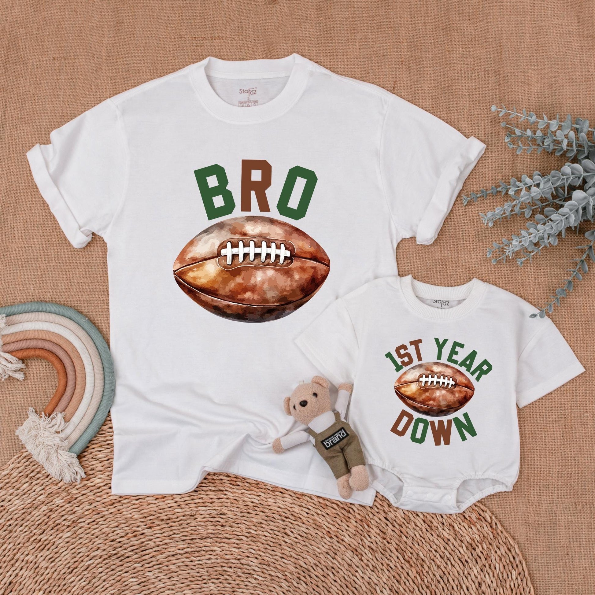 Football 1st Birthday Family Matching Shirt First Birthday Boy Outfit Mommy and Me Custom