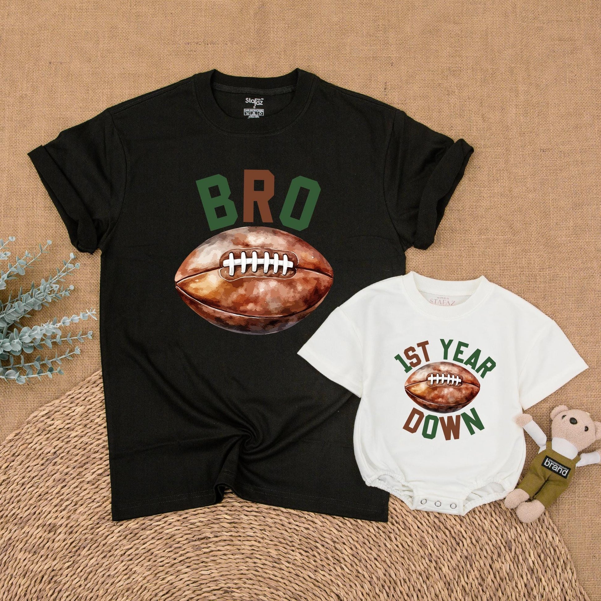 Football 1st Birthday Family Matching Shirt First Birthday Boy Outfit Mommy and Me Custom