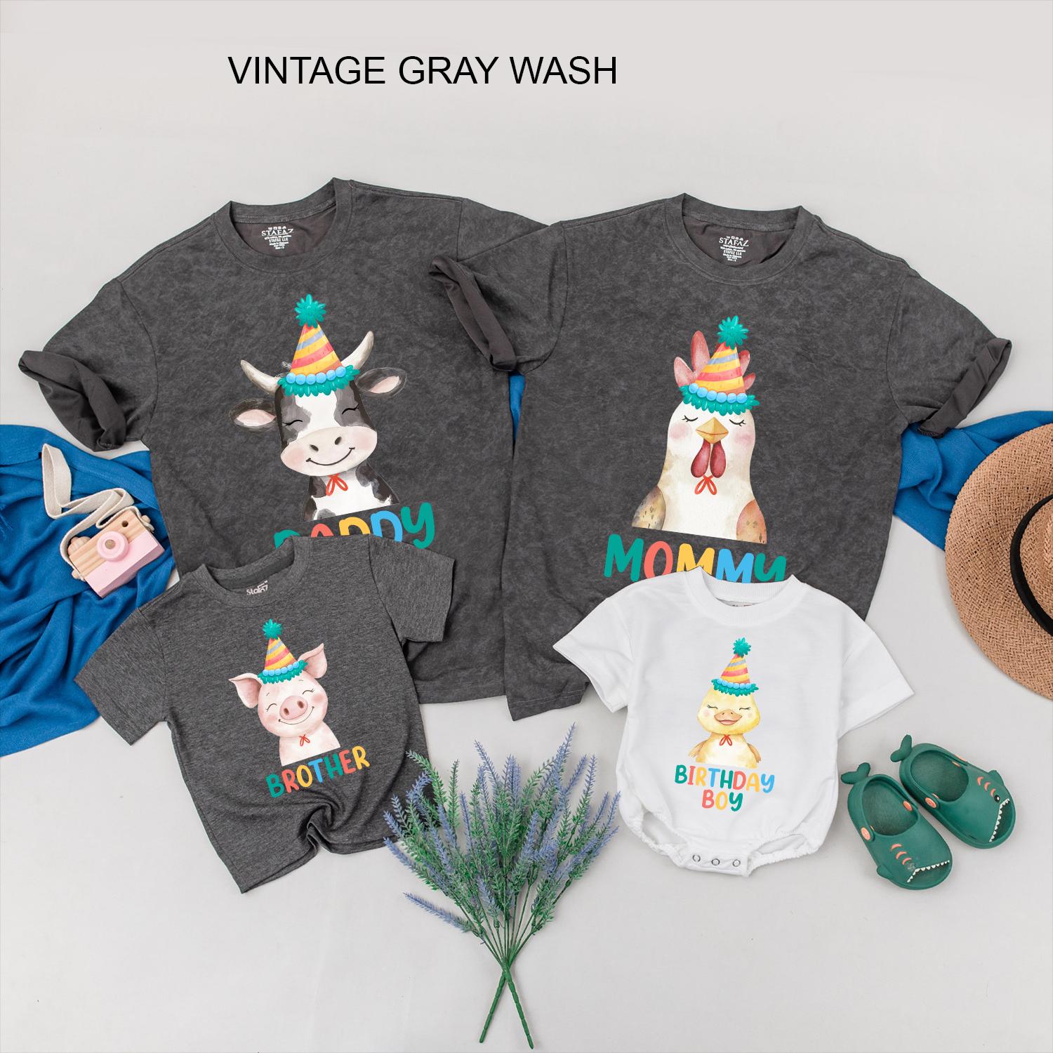 Barnyard First Birthday Boy Shirt Holy Cow I'm One Matching Family Farm Birthday Tee
