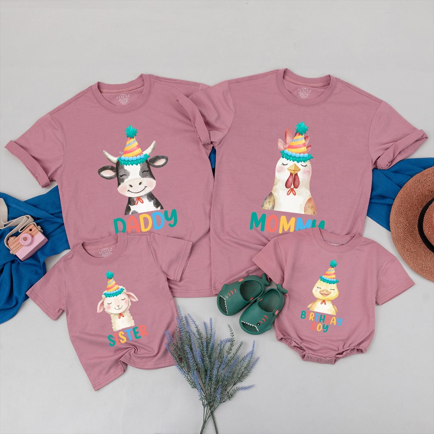 Barnyard First Birthday Boy Shirt Holy Cow I'm One Matching Family Farm Birthday Tee