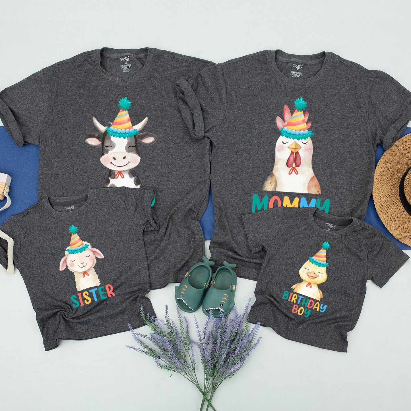 Barnyard First Birthday Boy Shirt Holy Cow I'm One Matching Family Farm Birthday Tee