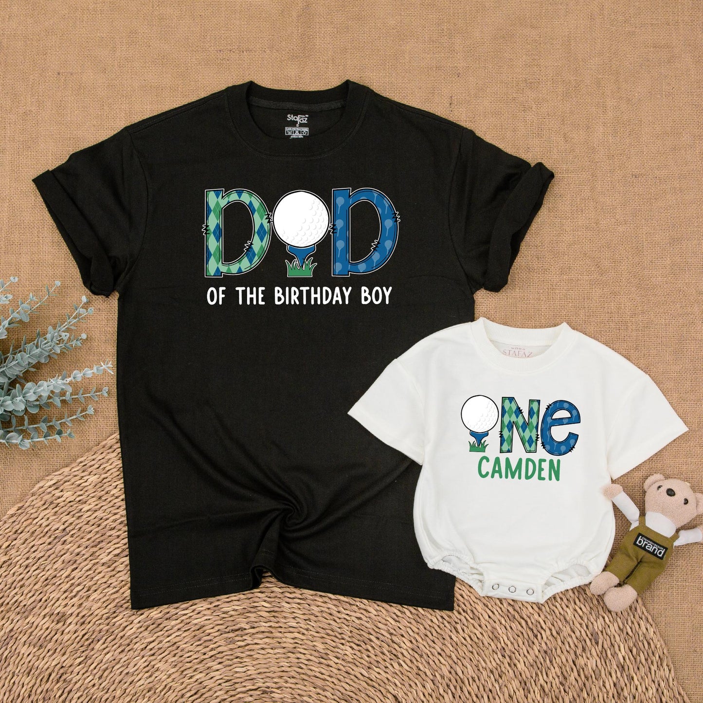 Golf Hole in One First Birthday Family Matching Shirt for Boys Mom and Me Outfits