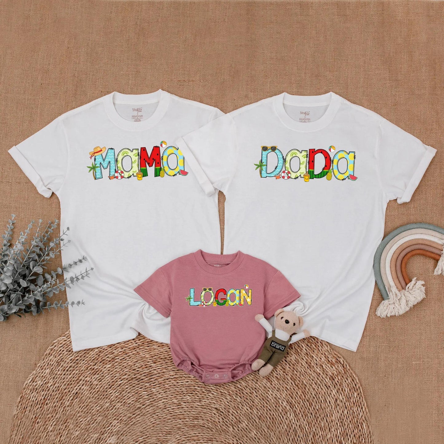 Summer Family Beach Birthday Matching Outfits 1st Birthday Vacation Coastal Holiday T-Shirts