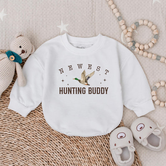 Duck Hunting Buddy Bubble Romper Mallard Duck Baby Bodysuit Adorable Newborn Gift Cute Fall Baby Clothes