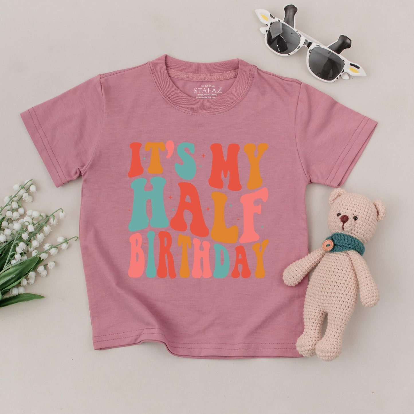 My Half Birthday T-Shirt: 6 Months Baby Boy Outfit, Half Way To One Celebration Clothes, Cute Toddler Tee, Comfy Cotton Gift, New Baby Clothes (139 chars)