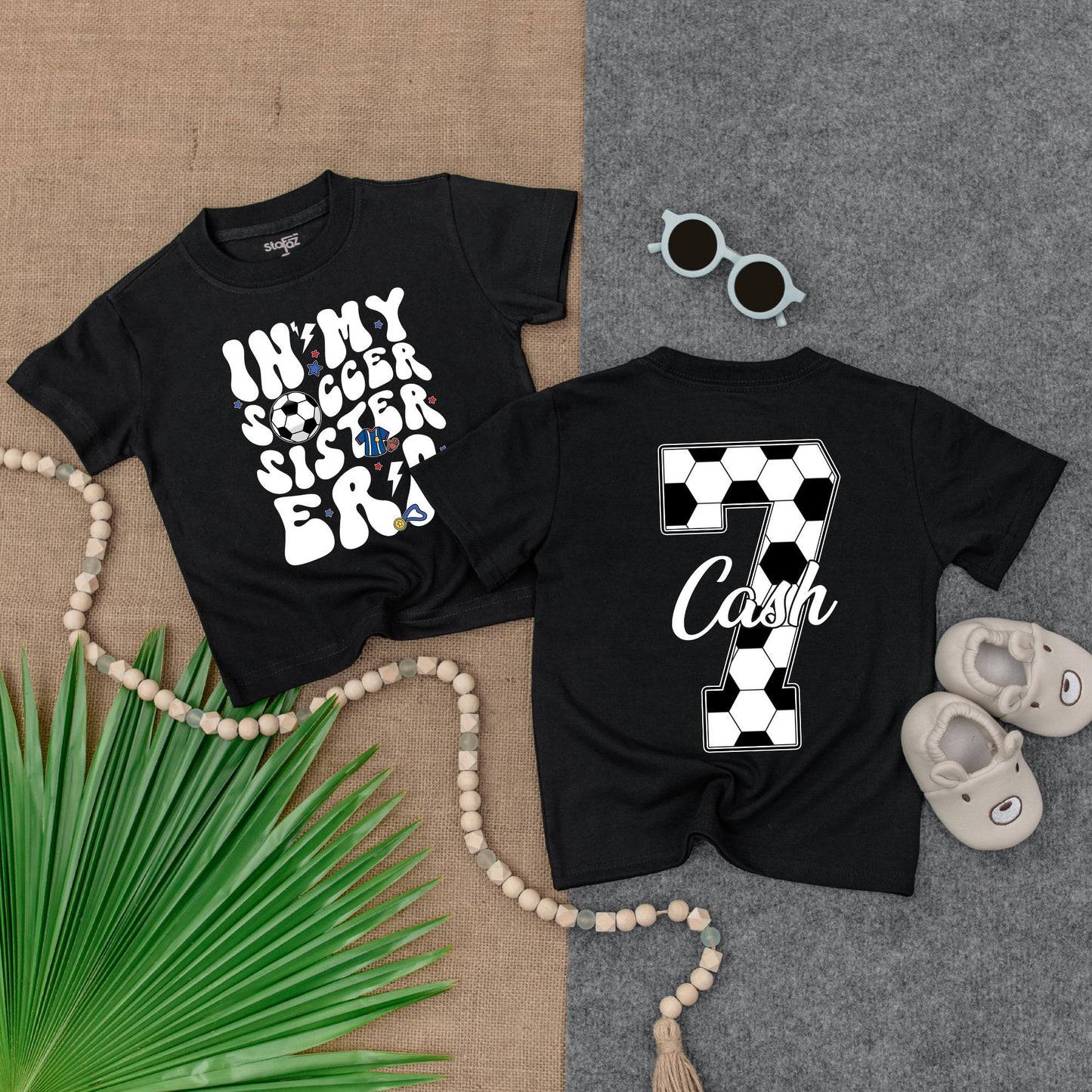 Custom 'In My Soccer Sister Era' Toddler T-Shirt for Game Day Baby Girl Outfit Comfortable Kid Clothes Unique Soccer Lover Gift