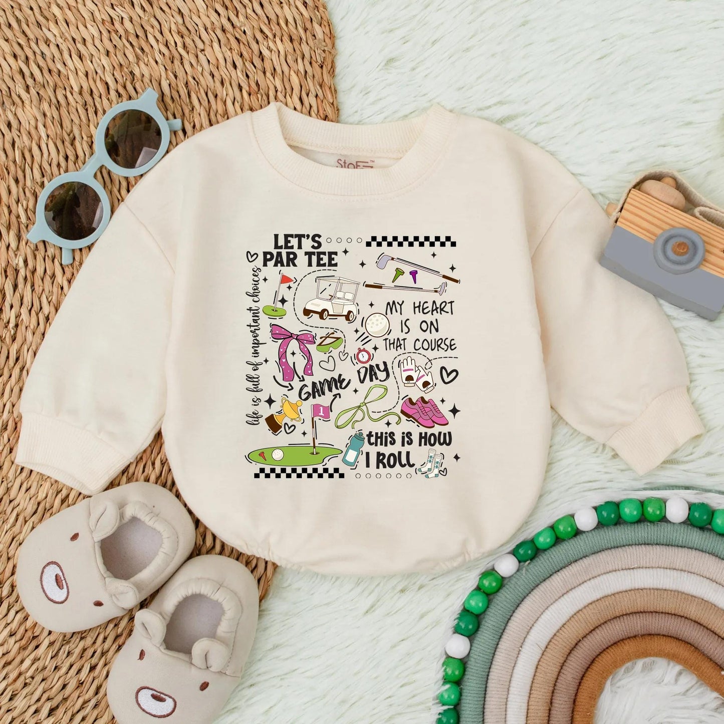 Adorable Pink Golf Baby Romper for Girls Daddy's Golf Buddy Bodysuit Cute Golf Lover Gift Toddler T-shirt