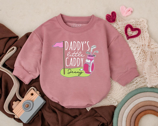 Daddy's Little Caddy Romper Golf Baby Outfit First Father's Day Gift Newborn Bodysuit Personalized Golf Themed Baby Shower