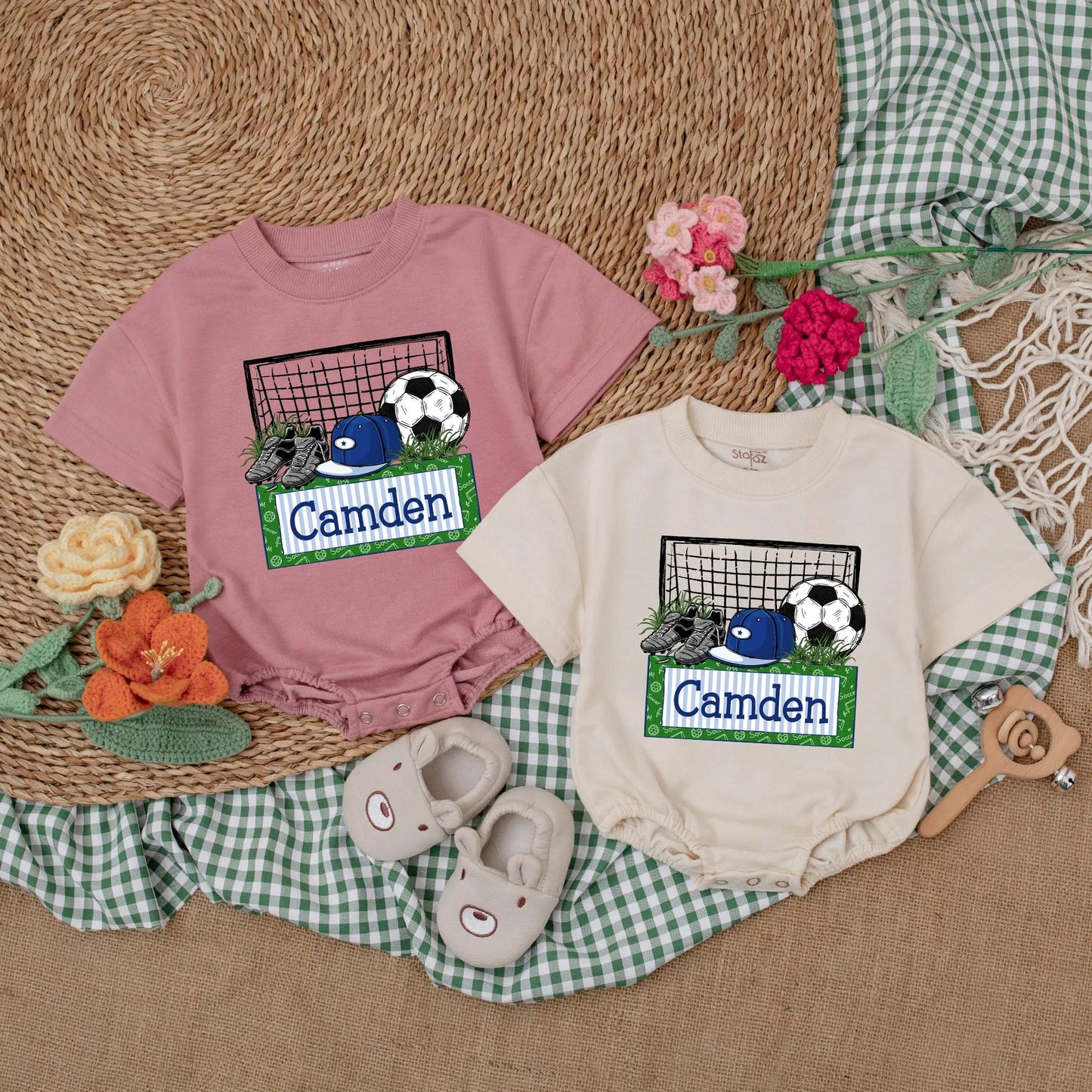 Personalized Soccer Baby Romper with Daddy Design for Gameday Cute Infant Boy Bodysuit Outfit Ideal Baby Shower Gift Football Season