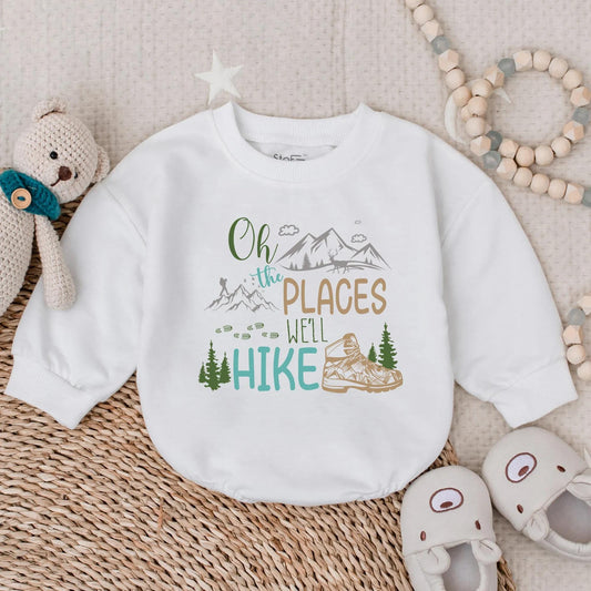 Hiking Baby Bubble Romper, Lover Adventure Baby Shower Gift, Outdoor Baby Outfit, Camping Baby Outfit for Your Little Explorer