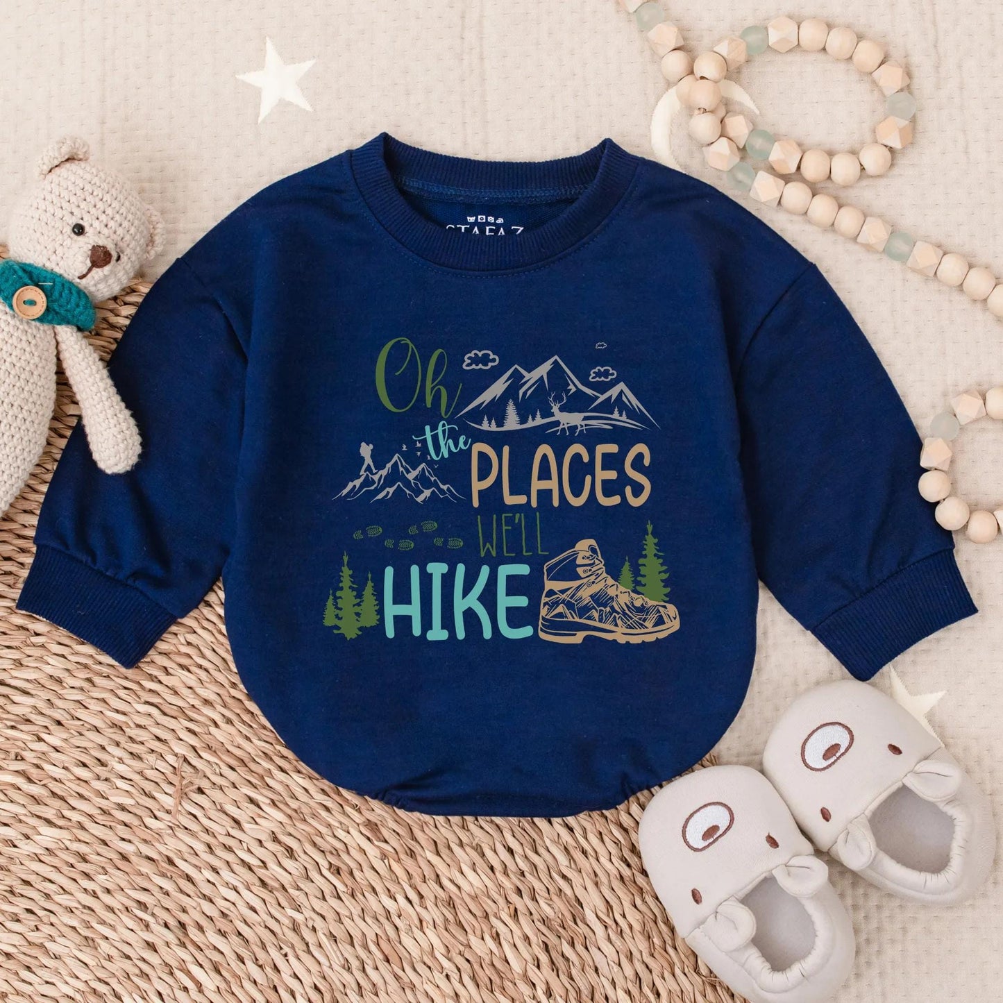 Hiking Baby Bubble Romper, Lover Adventure Baby Shower Gift, Outdoor Baby Outfit, Camping Baby Outfit for Your Little Explorer