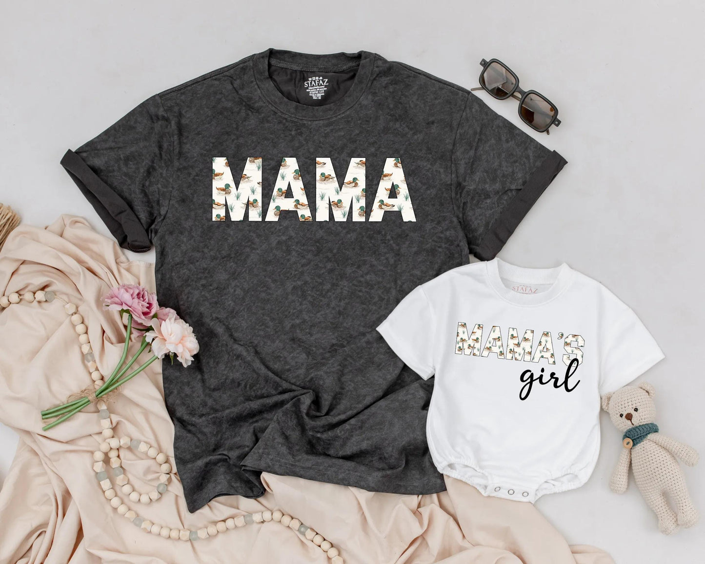 Mama & Mama's Girl Matching Mallard Duck Outfit Nature Inspired Mother Daughter Gift Set Cozy Comfort